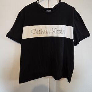 Calvin Klein Black and White Short Sleeve Tee